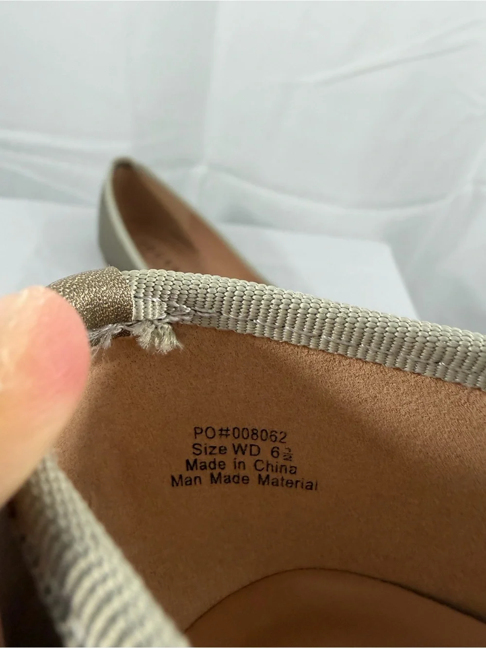 NWT Journee Women’s Size 6.5W Olive Ballet Flats with Bow Trim